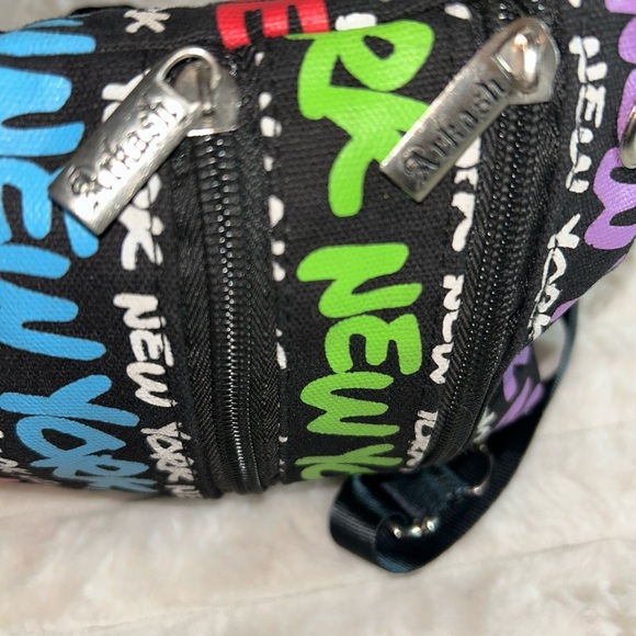 Vibrant New York Text Crossbody Bag by Akash - Picture 4 of 6